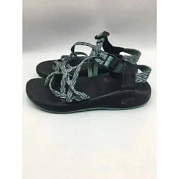 Womens CHACO ZX2 Classic Sz 7 Angular Teal Green Outdoor Strap Sandals Toe Loop - Picture 1 of 7